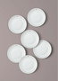 Hermia DNR0075 Juego de 6 Platos de Postre de Porcelana 20x20 cm